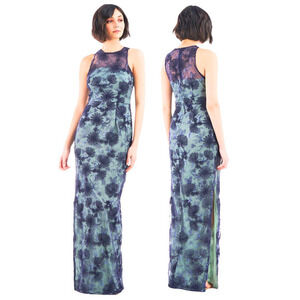 JS Collection NEW Turquoise Embroidered Full-Length Evening‎ Sheath Dress Lace 4